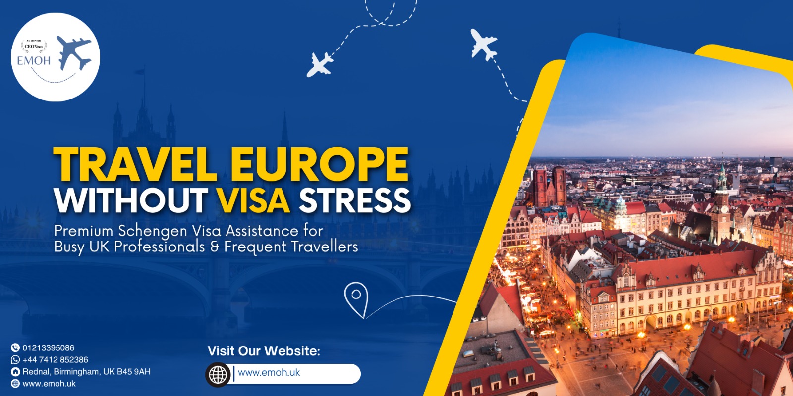 Emoh Visa - Premium Schengen Visa Assistance in the UK for Busy Professionals & Frequent Travellers