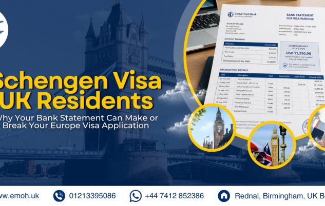 Emoh Visa - Schengen Visa UK Residents - Why Your Bank Statement Matter