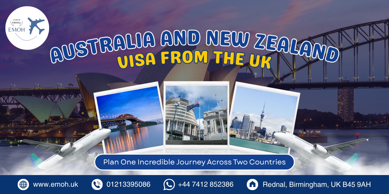 Emoh Visa - Australia and New Zealand Visa from the UK